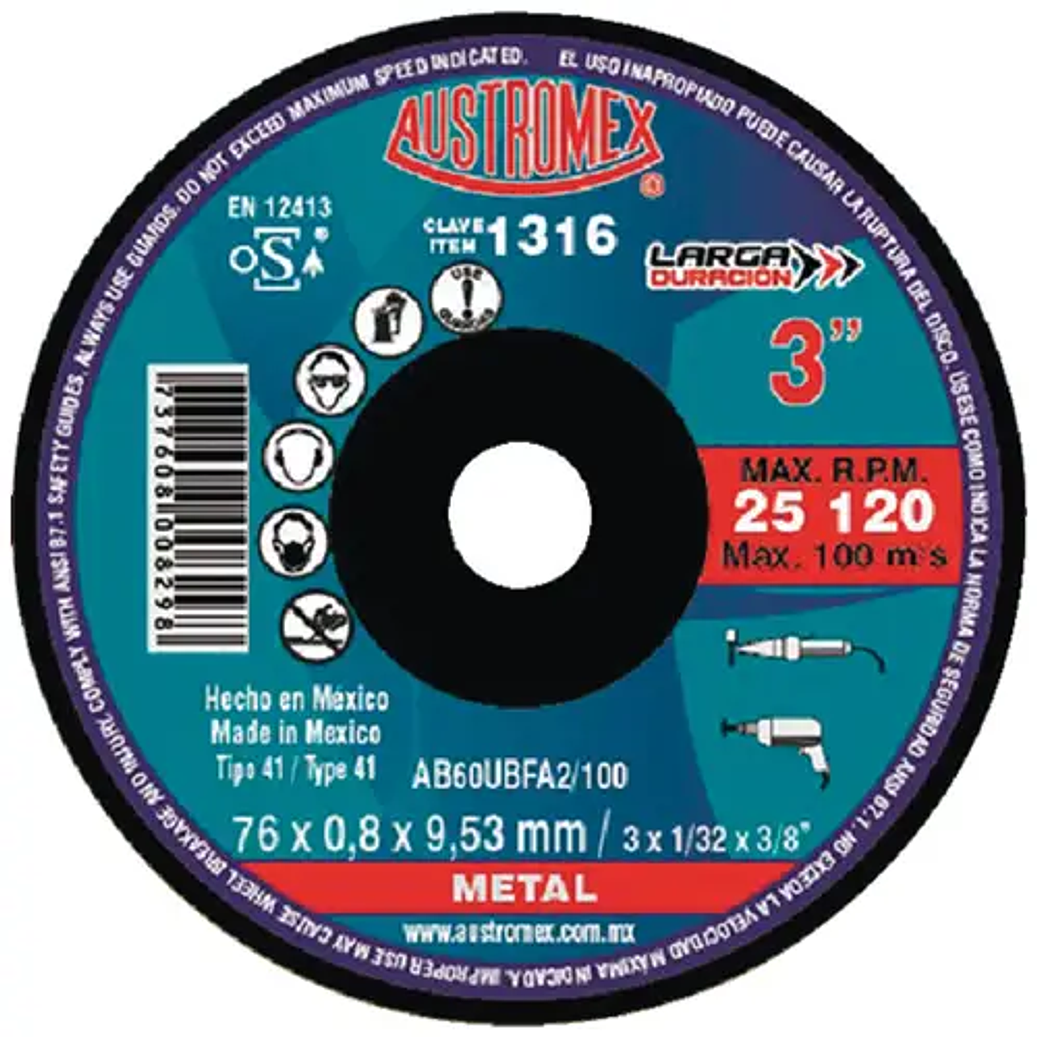 DISCO ABRASIVO CORTE 3