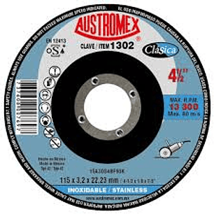 DISCO ABRASIVO CORTE 4 1/2 X 1/8 PARA ACERO INOX.