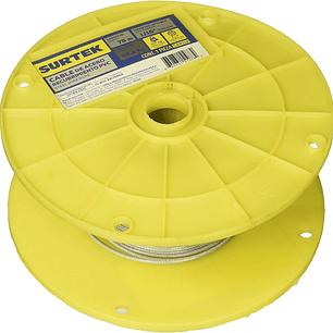 Cable de acero con guardacabo recubrimiento PVC 1/16