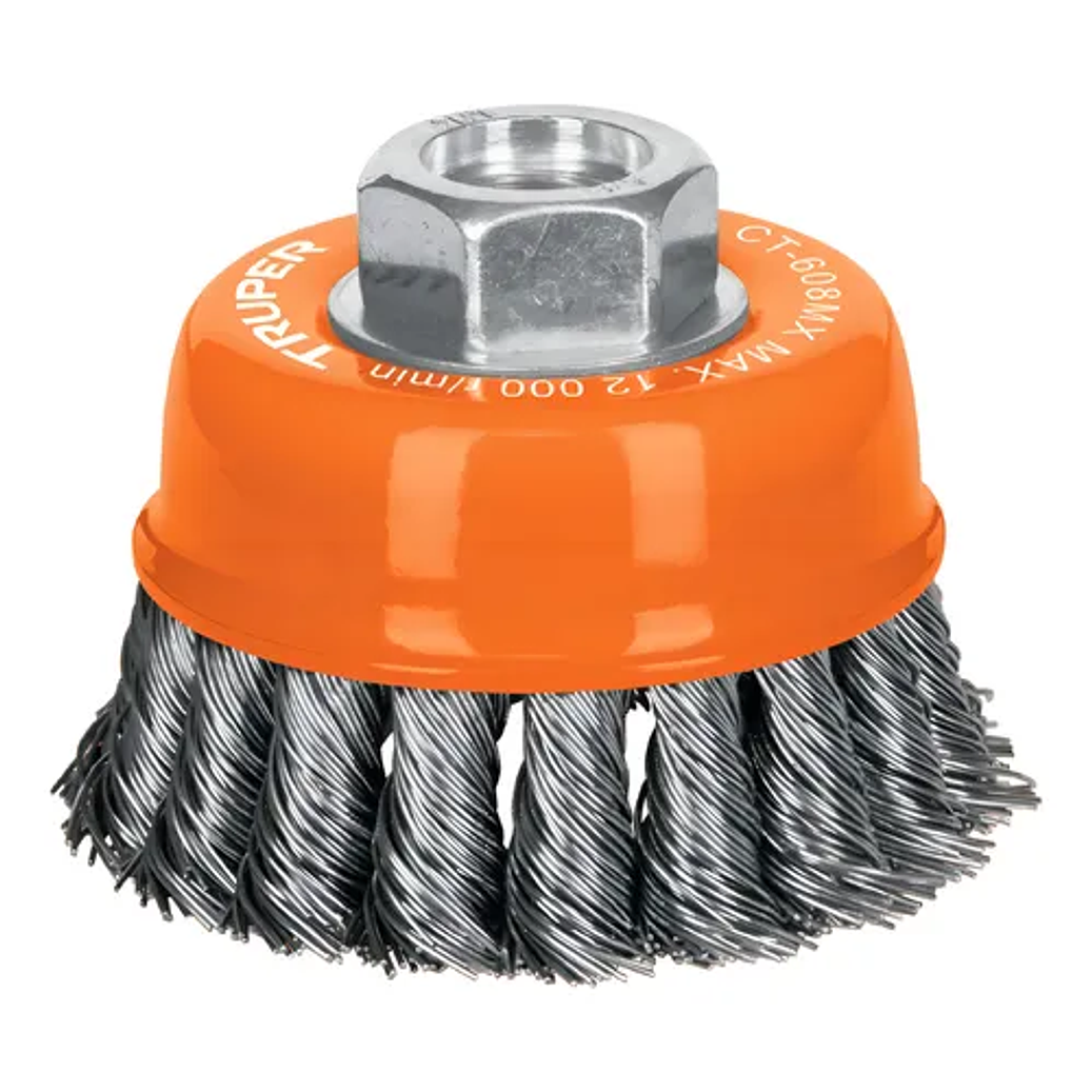 CARDA COPAALAMBRE TRENZADO GRUESO 3'M14'MM ESMERIL 17530 1