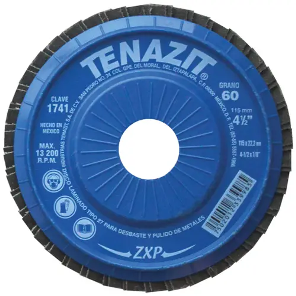 DISCO ABRASIVO LAMINADO 41/2X7/8. G 60 1
