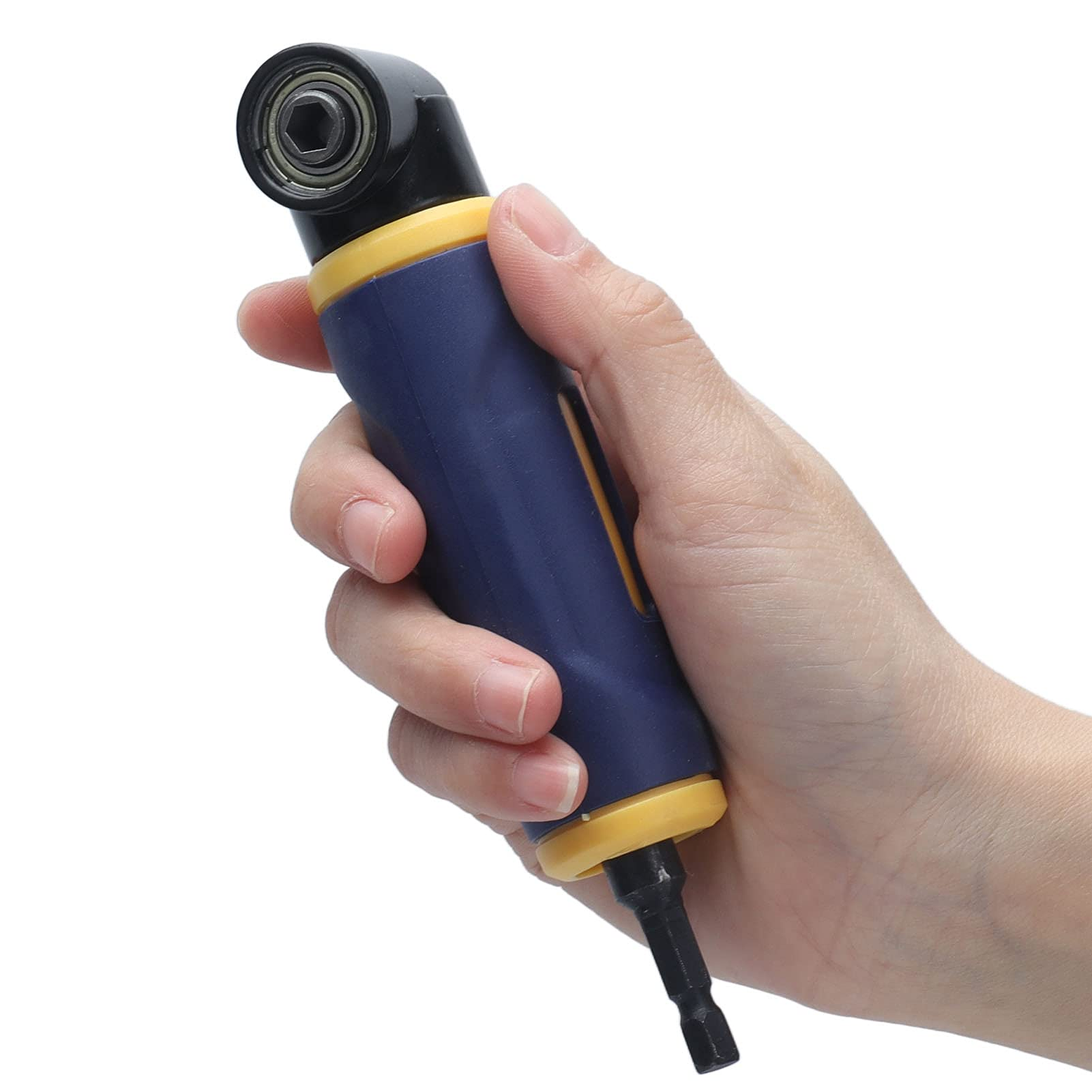 ADAPTADOR ANGULAR PARA PUNTAS Y BROCAS 90 GRADOS HEXAGONAL DE 1/4 PULG 1