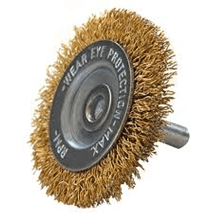 CEPILLO CIRCULAR ALAMBRE LATONADO VASTAGO 6.4MM ( 1/4