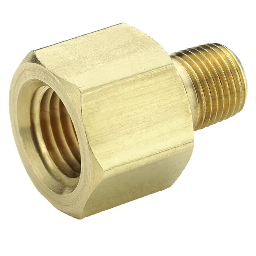 ADAPTADOR DE BRONCE HEMBRA 3/8 NPT A 3/8 FLER MACHO 1