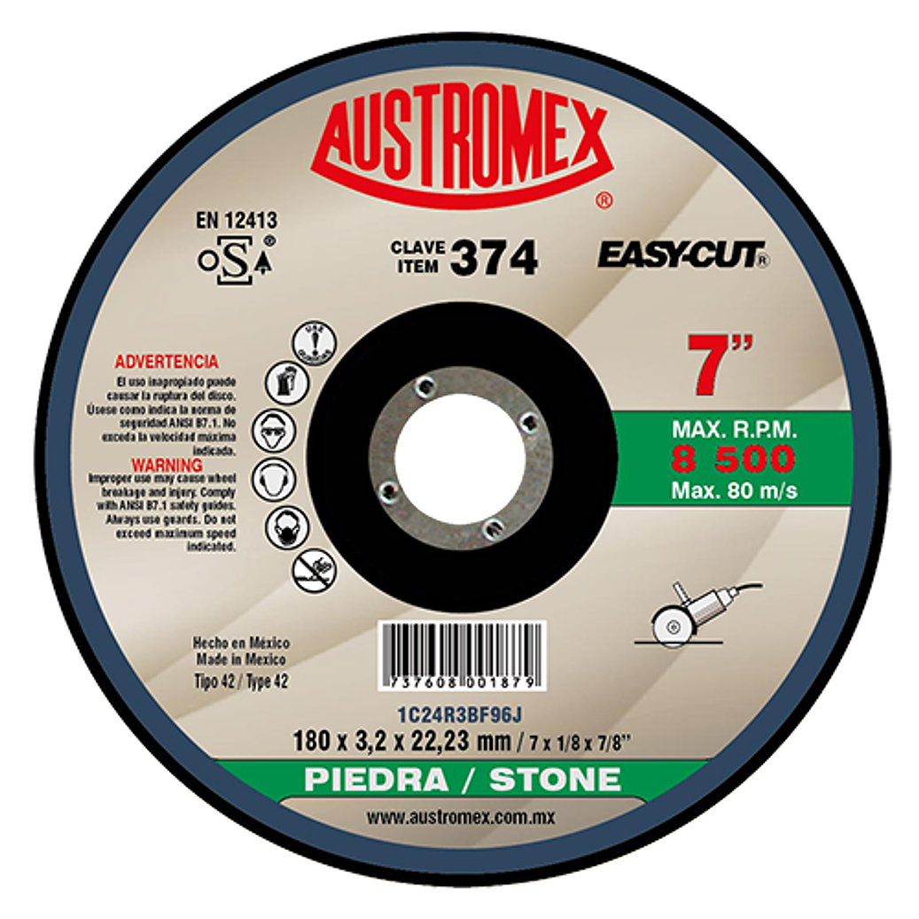 DISCO ABRASIVO DESBASTE 7