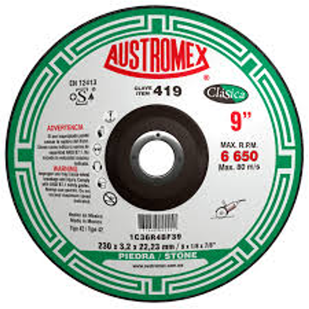 DISCO ABRASIVO DE 228 X 3.2 X 22.23 MM PARA CORTE DE PIEDRA 1