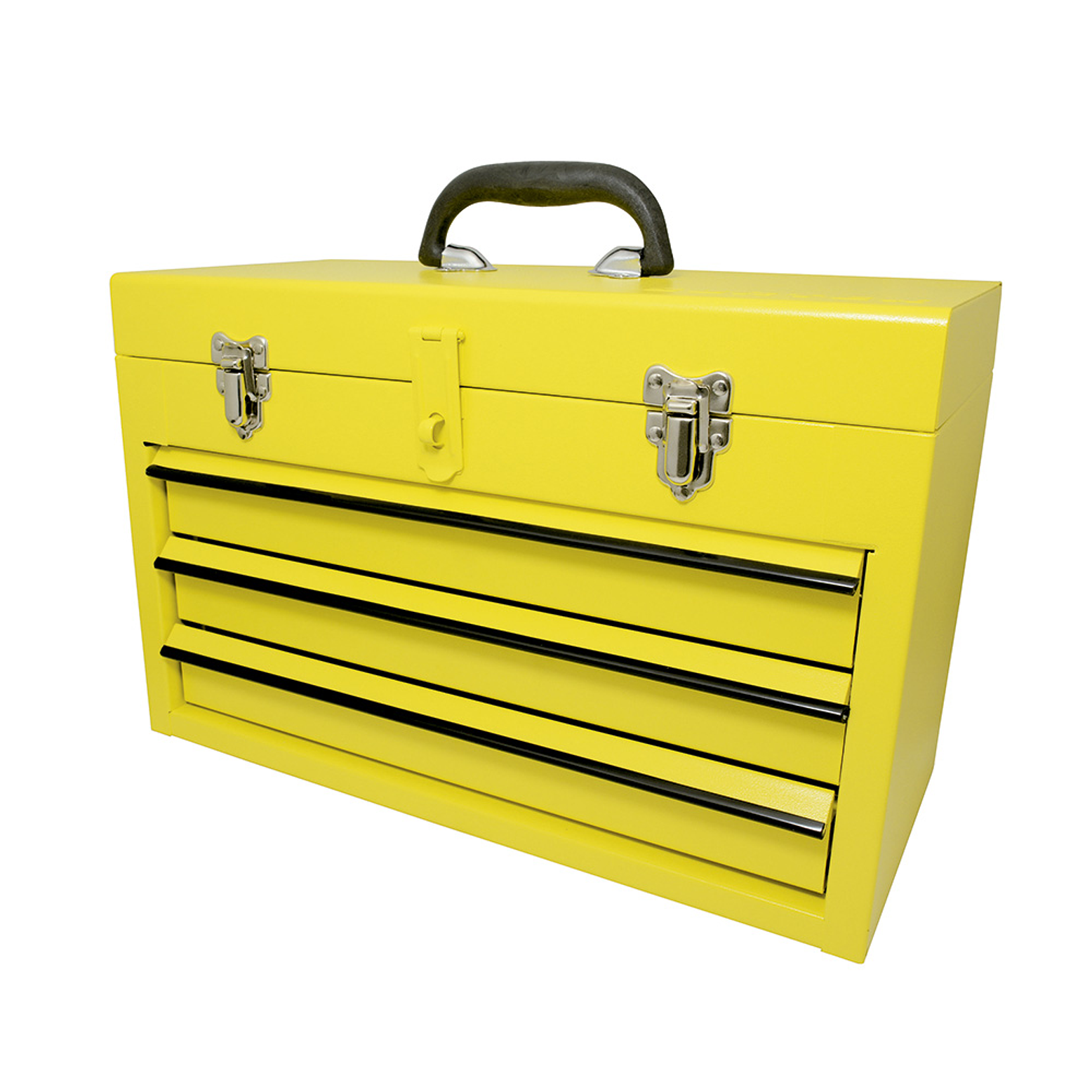 CAJA PORTAHERRAMIENTAS METALICA COLOR AMARILLO CON 3 GAVETAS 11