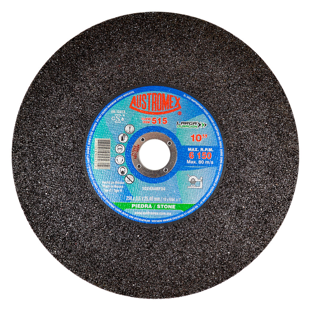 DISCO ABRASIVO DE 250 X 3.5 X 25.40 MM PARA CORTE DE PIEDRA, AZULEJO, MÁRMOL Y CONCRETO 1