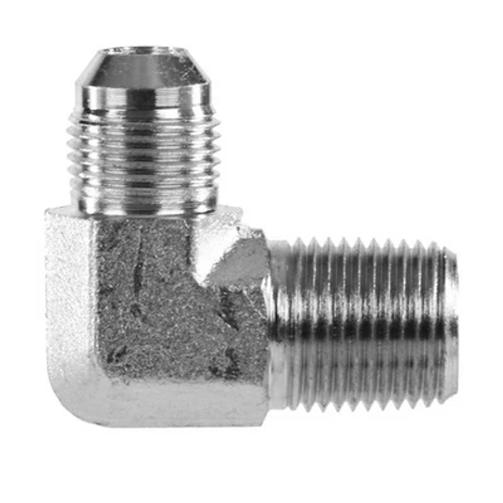 ADAPTADOR CODO 90 DE 1/4 JIC 37 A 3/8 MACHO NPTF 1