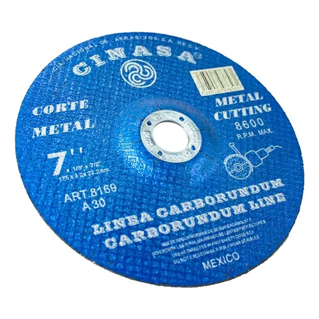 DISCO ABRASIVO DESBASTE 7X1/4X7/8 49261 1