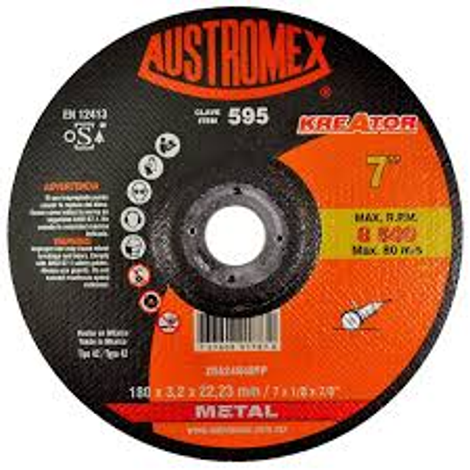 DISCO ABRASIVO DESBASTE 7X1/8X7/8 1