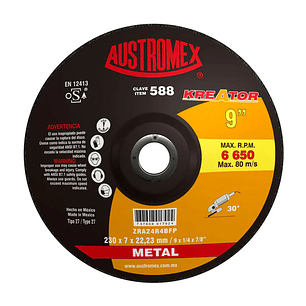 DISCO ABRASIVO DESBASTE 9 X 1/4 X 7/8