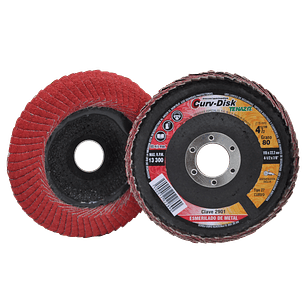 DISCO ABRASIVO LAMINADO CURVO 4 1/2 X 7/8 G 80