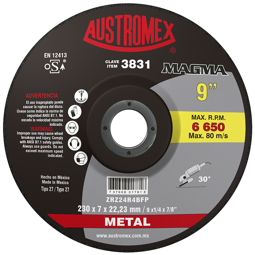 DISCO ABRASIVO DESBASTE 9