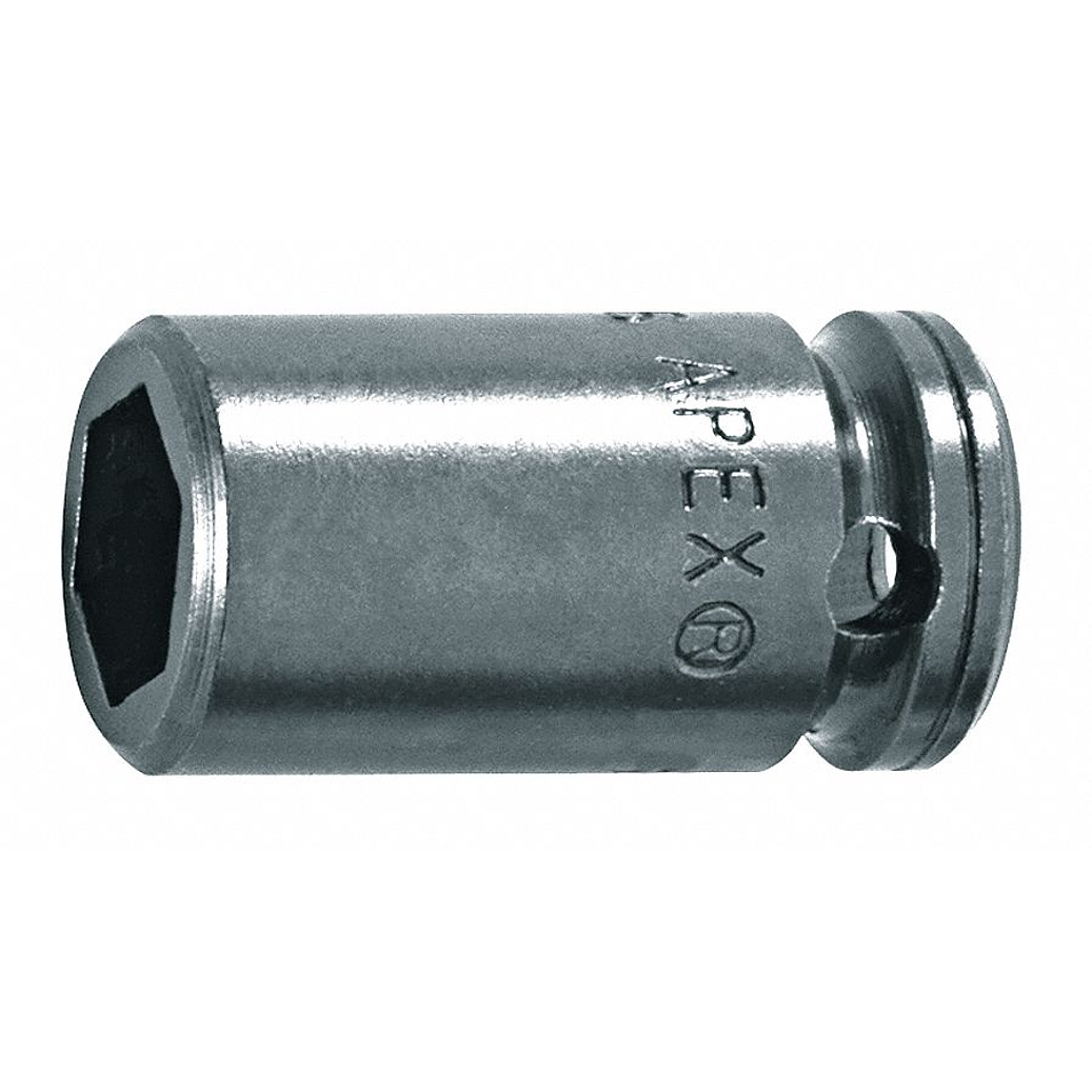APEX 7/16” DADO DE IMPACTO ESTANDAR DE 6 PUNTOS IMPULSION CUADRADO DE 3/8” 3114  1