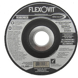 DISCO ABRASIVO DESBASTE ALUMINIO 4 1/2