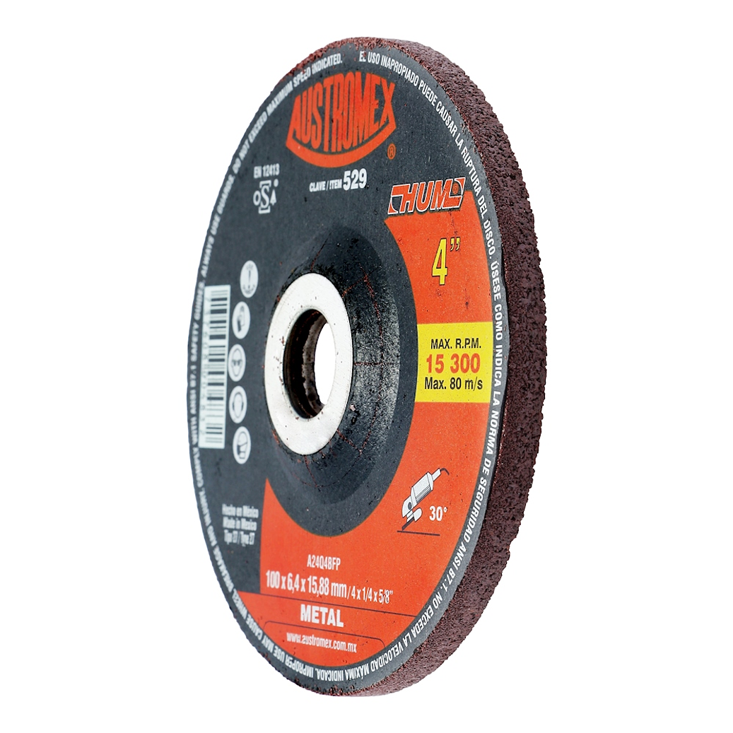 DISCO ABRASIVO DESBASTE ALUMINIO 4