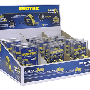 Caja despachadora con flexómetros anti impacto, 18 piezas