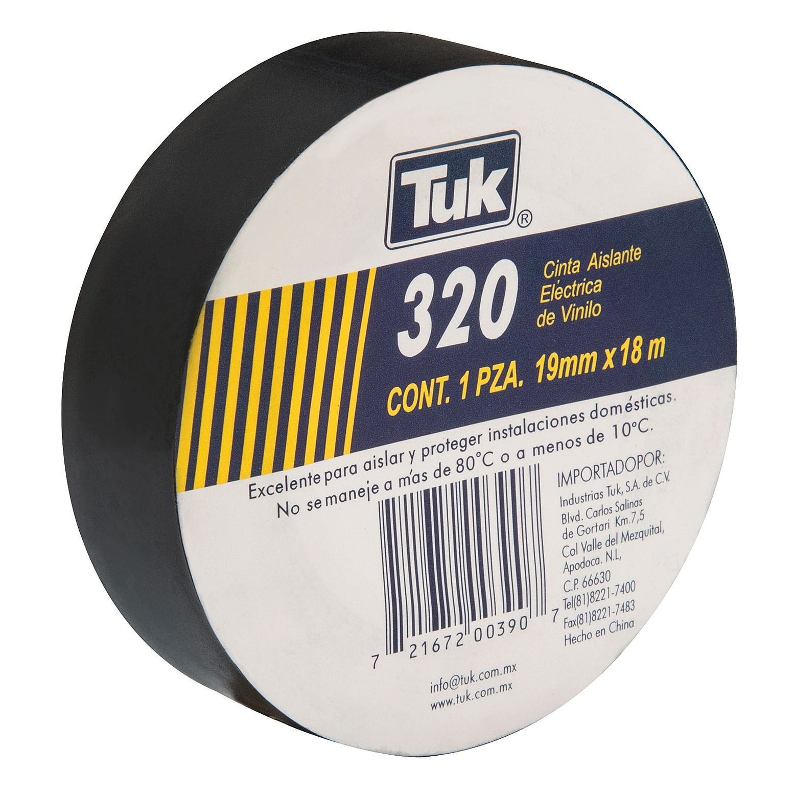 CINTA DE AISLAR 320 TUK 19MM X18MT MOD 320NE 1