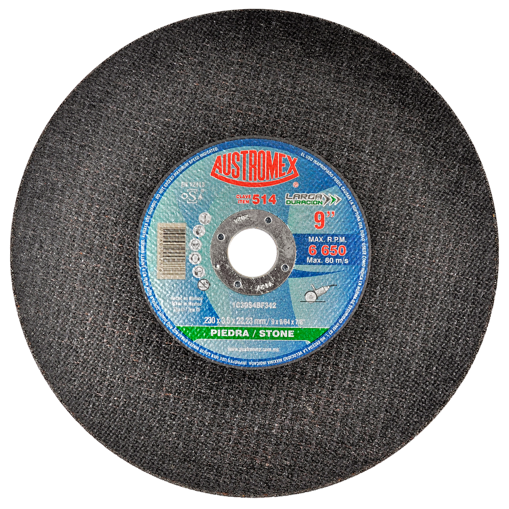 DISCO ABRASIVO CORTE CONCRETO 9