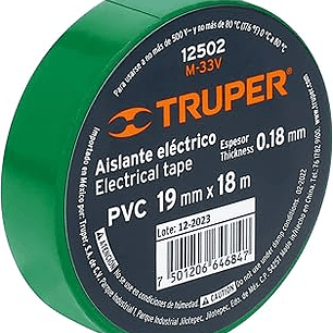 CINTA DE AISLAR 33 18M VERDE