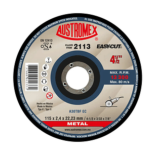 DISCO ABRASIVO CORTE DE 4 1/2