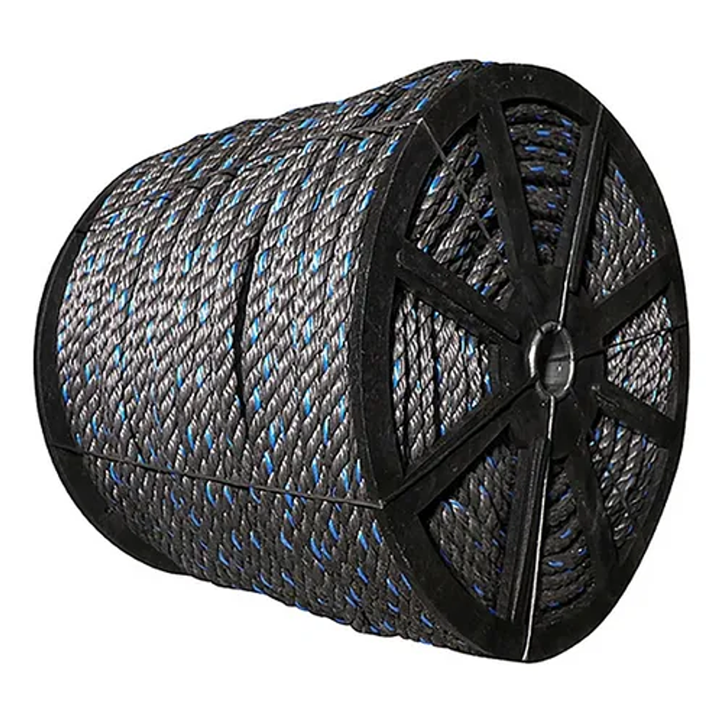 Cuerda de polipropileno gris en carrete 6 mm 1