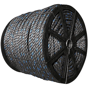 Cuerda de polipropileno gris en carrete 6 mm