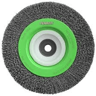 CEPILLO CIRCULAR ONDULADO DE 150 X 0.356 X ME MM PARA LIMPIEZA DE SUPERFICIES METÁLICAS Y REMOCIÓN DE SOLDADURA, PINTURA, CORROSIÓN, FUNDICIÓN Y CUALQUIER ADHERENCIA