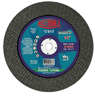 DISCO ABRASIVO DE 350 X 4 X 25.40 MM PARA CORTE DE PIEDRA, AZULEJO, MÁRMOL Y CONCRETO