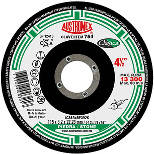 DISCO ABRASIVO CORTE DE ACERO INOXIDABLE 4 1/2