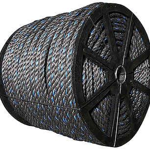 Cuerda de polipropileno gris en carrete 8 mm