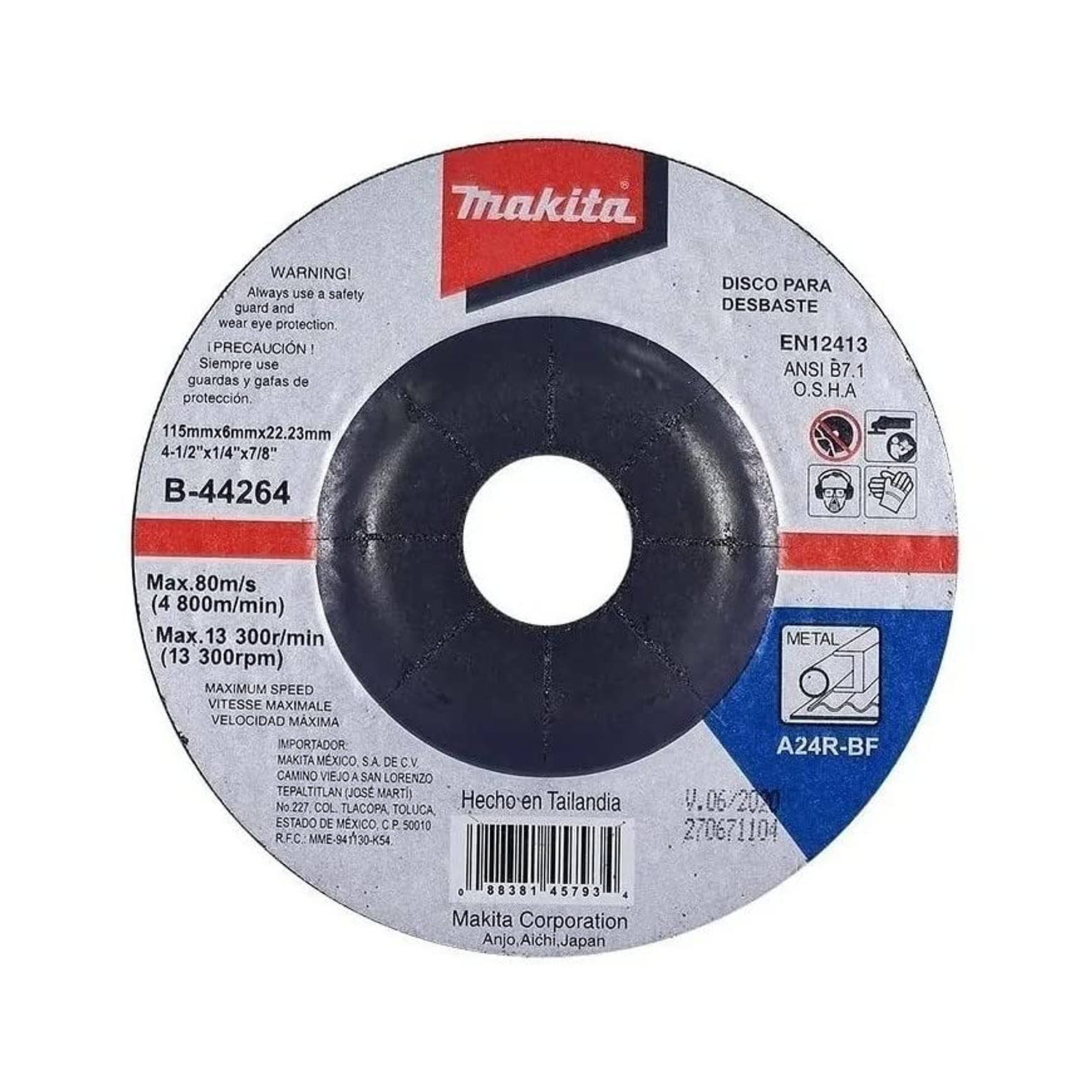 DISCO ABRASIVO DESBASTE DE 4 1/2