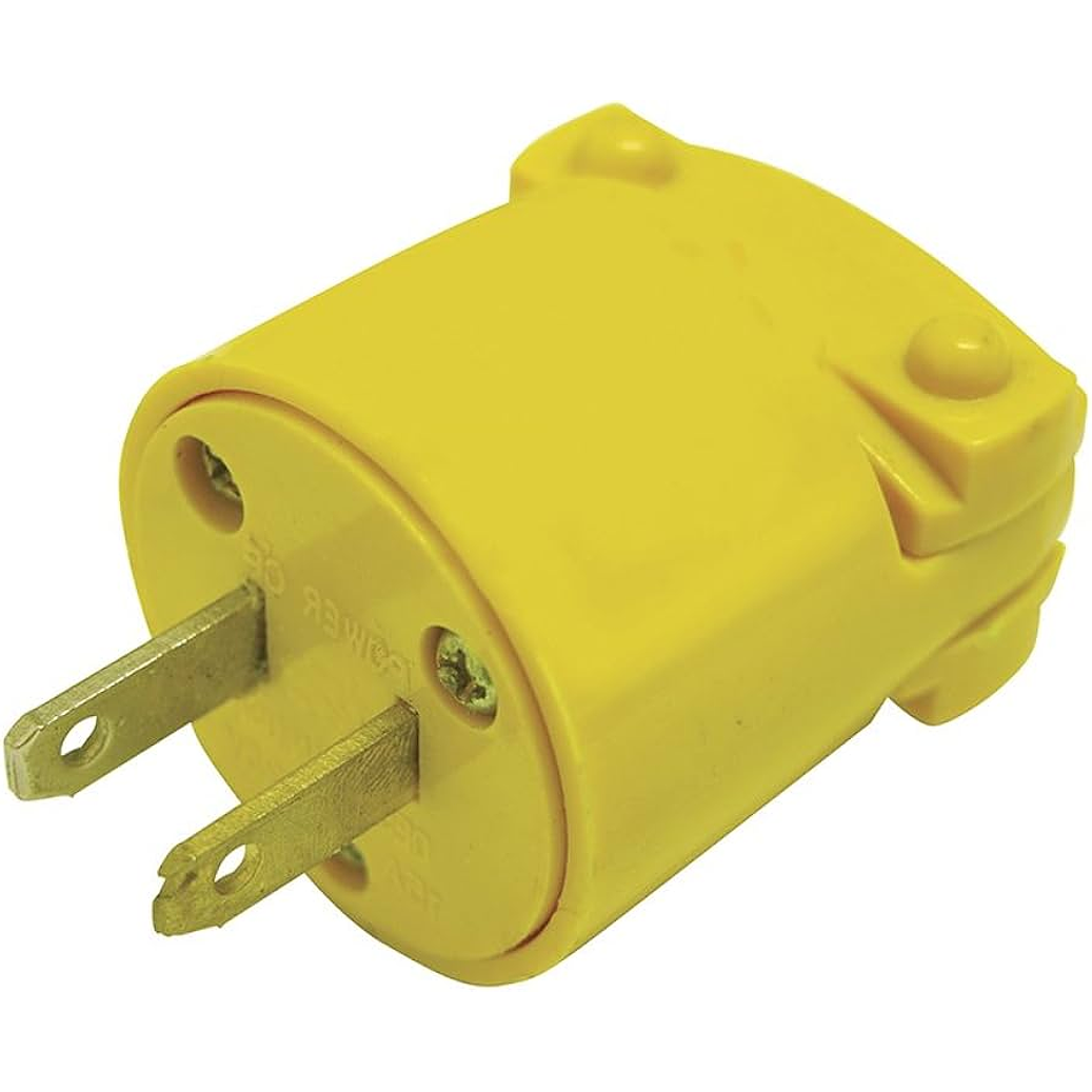 CLAVIJA BLINDADA CON ABRAZADERA PLASTICA ATERRIZADA 15A 127V 1