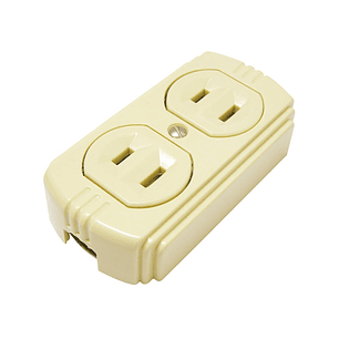 CONTACTO DÚPLEX DE SUPERFICIE POLARIZADO 15A 127V