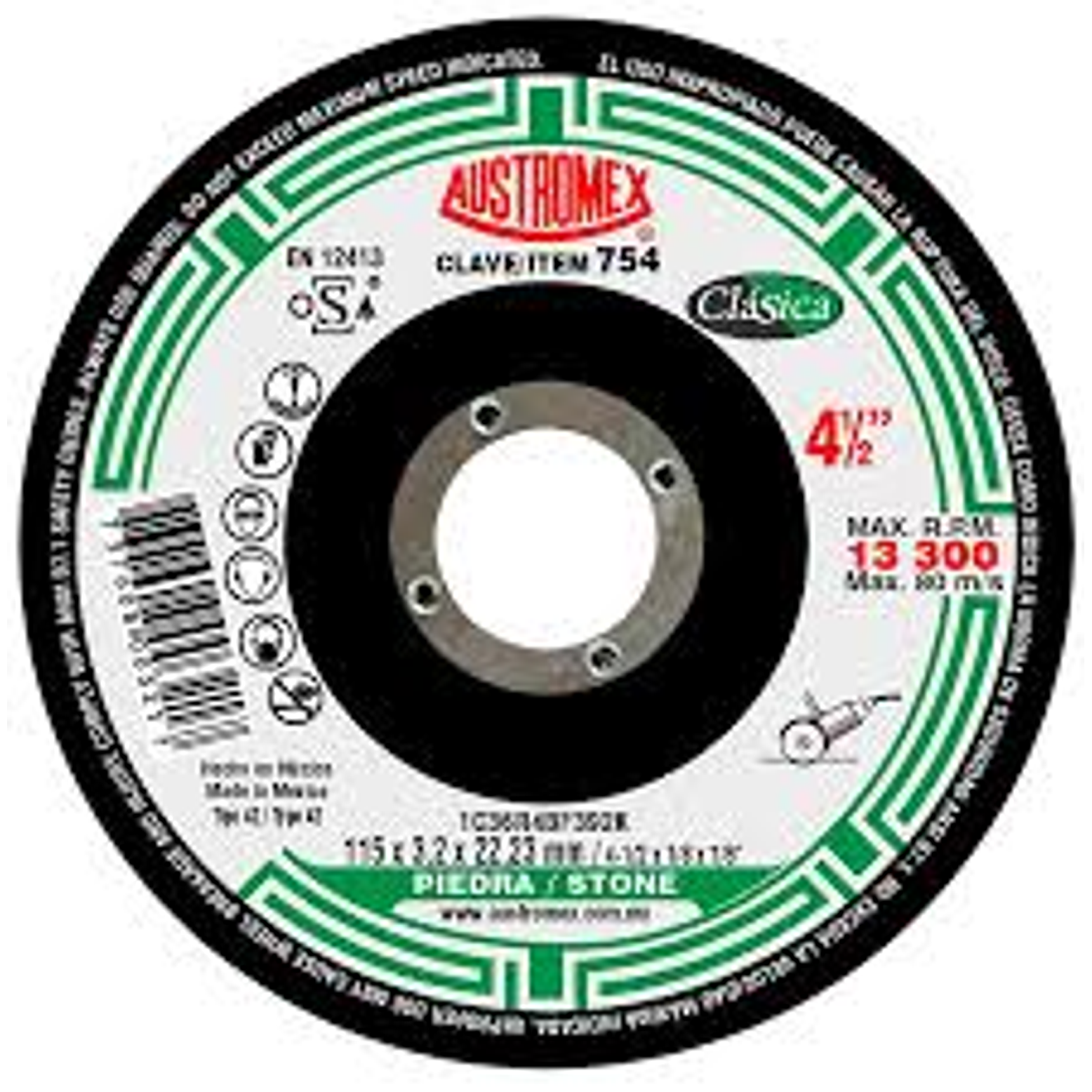 DISCO ABRASIVO CORTE DE CONCRETO DE 41/2X1/8X7/8 1