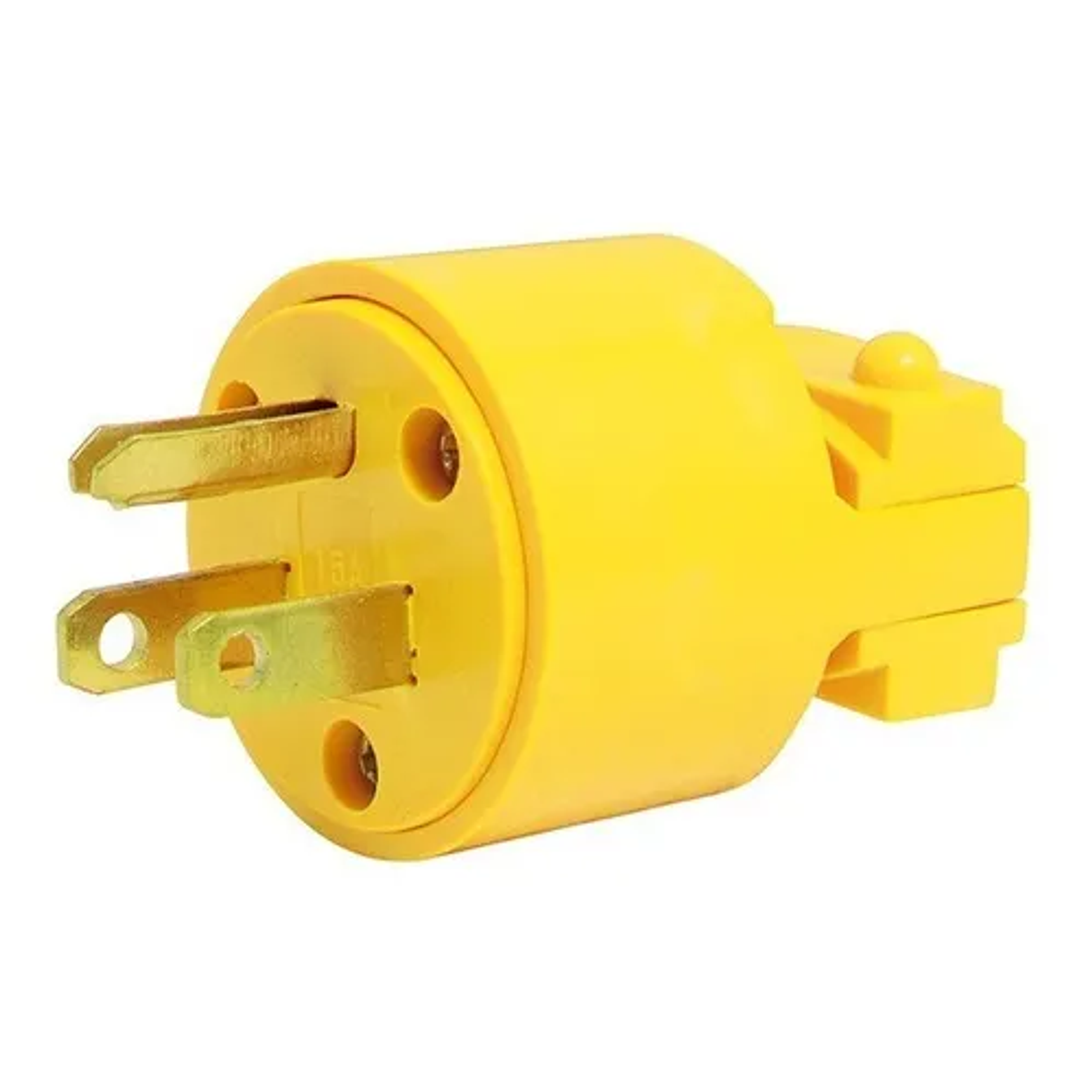 CLAVIJA CON ABRAZADERA PLASTICA ATERRIZADA 15A 127V 1