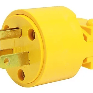 CLAVIJA CON ABRAZADERA PLASTICA ATERRIZADA 15A 127V