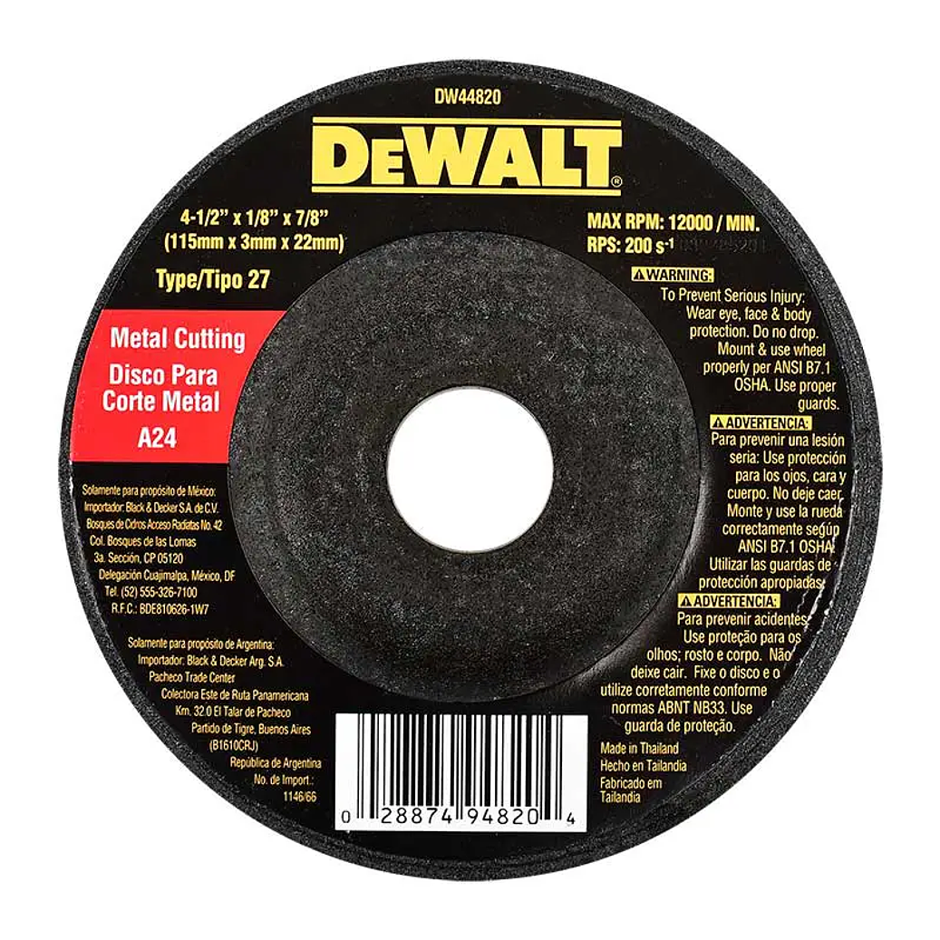 DISCO ABRASIVO CORTE DE METAL 1