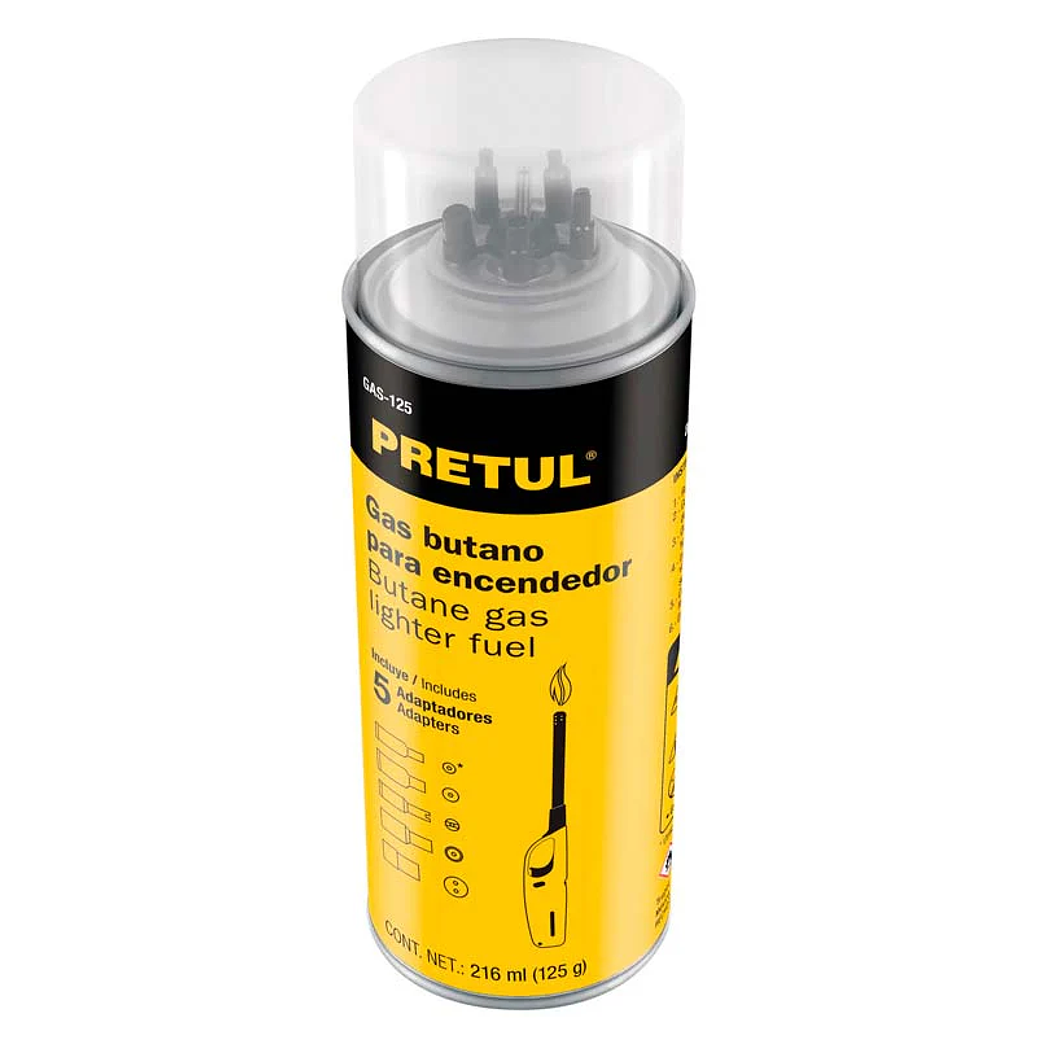 CARTUCHO DE GAS BUTANO PARA ENCENDEDOR, 125 ML 1