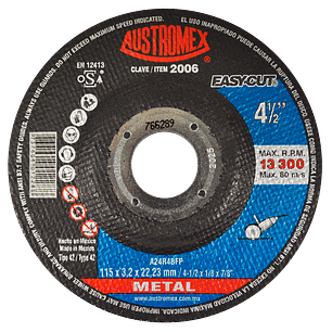 DISCO ABRASIVO CORTE DE METAL 115 X 3.2 X 22.23