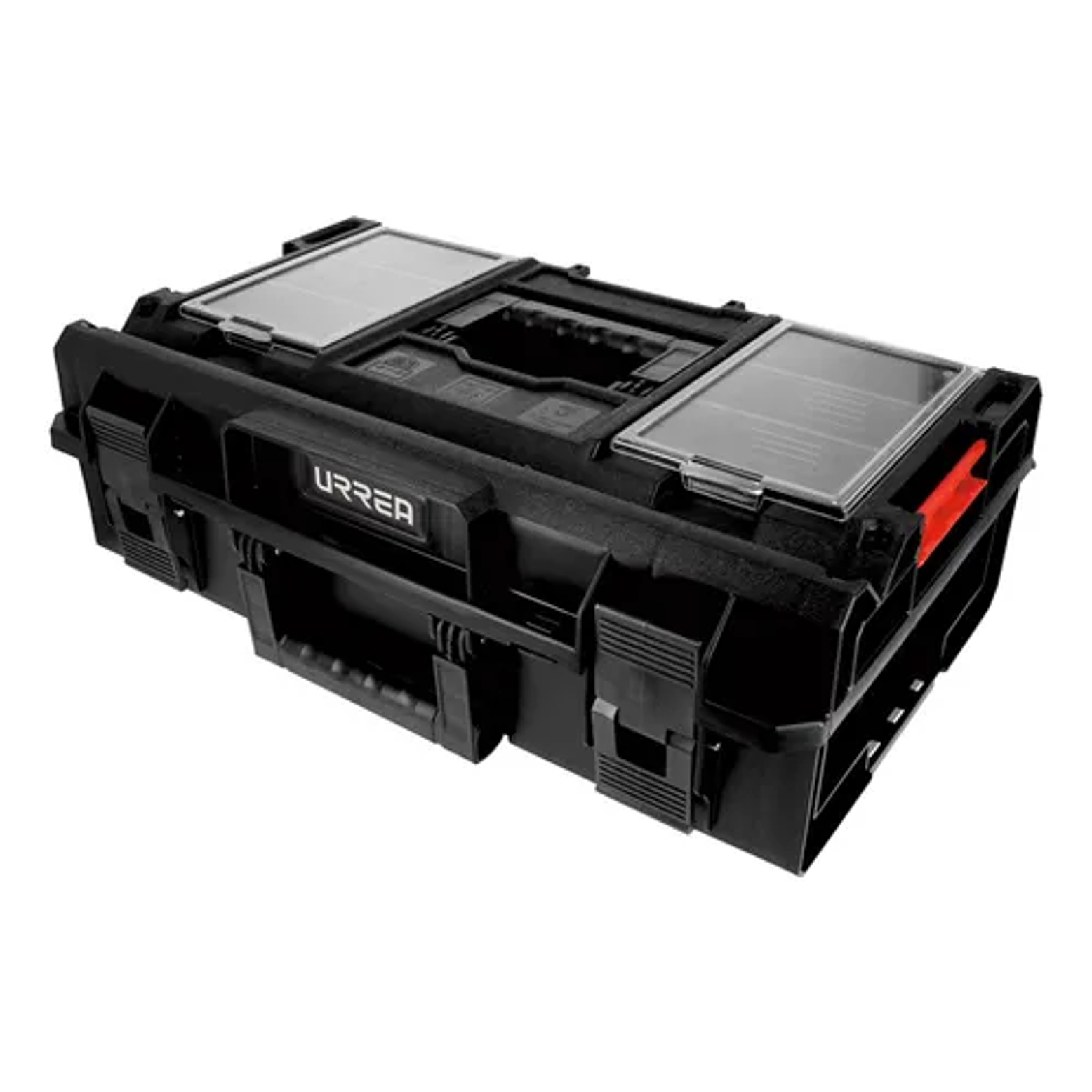 Caja portaherramientas plástica modular con compartimentos 23