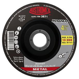 DISCO DESBASTE T 42 4 1/2 X 3.2 X C/ADAPTADOR 5/8 11