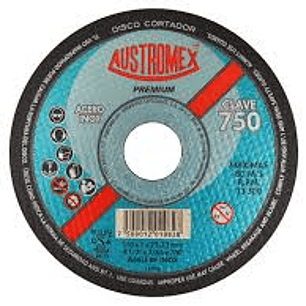 DISCO ABRASIVO PARA CORTE DE ACERO INOXIDABLE DE 115 X 1.0 X 22.23 MM