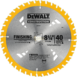 DISCO DEWALT 8 PULGADAS  1/4 40 DIENTES