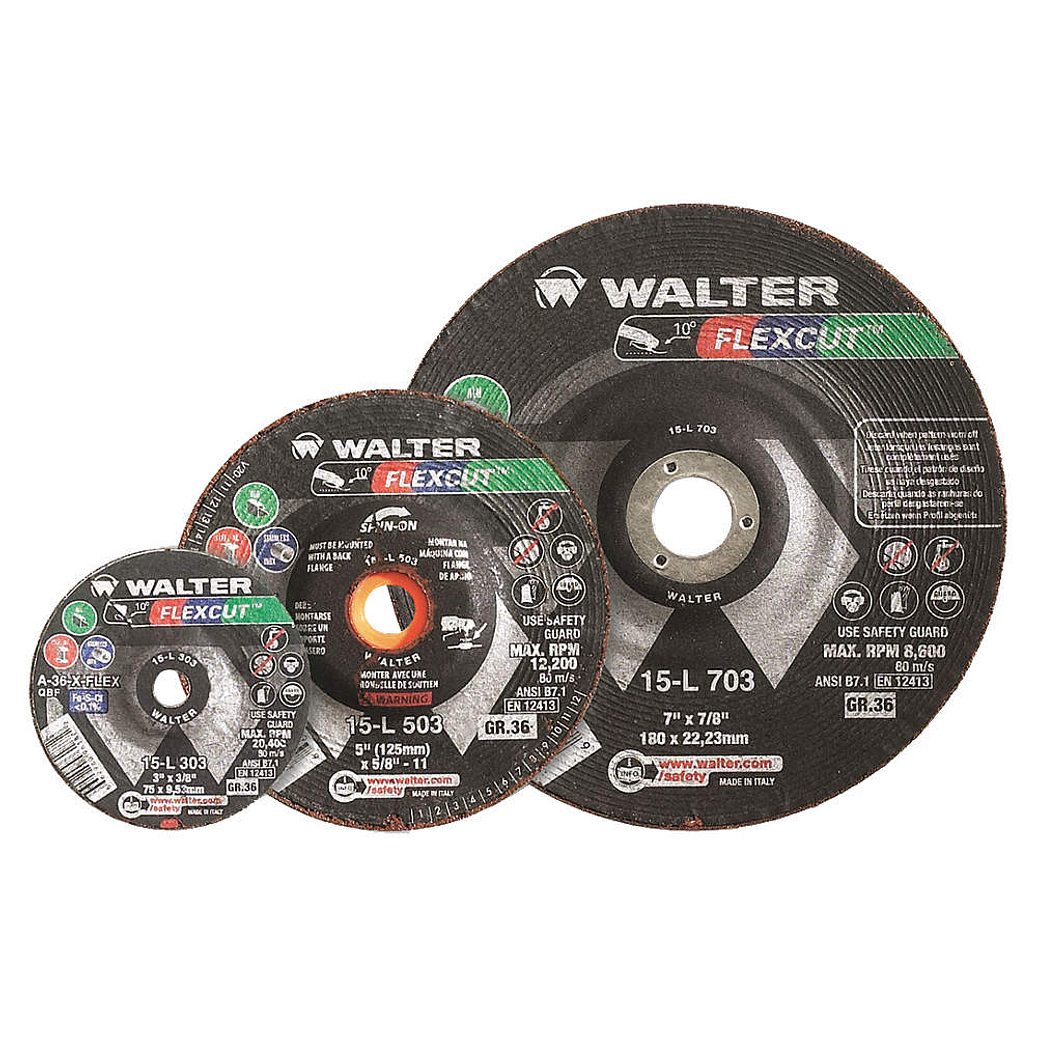 DISCO ABRASIVO DE DESBASTE ANGULAR 4.1/2 GRANO 60 MOD: 15L456 A 60 X FLEXCUT 1