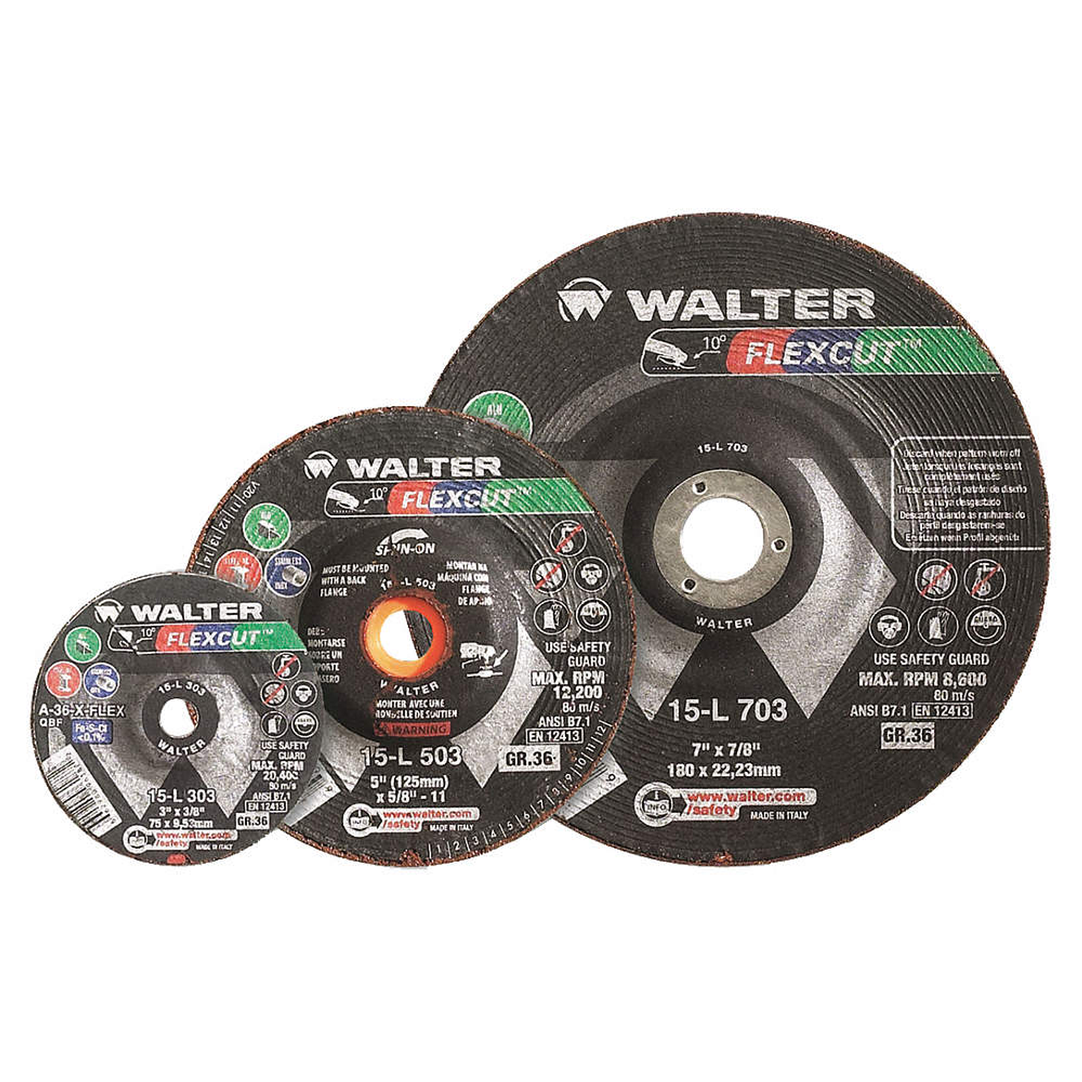 DISCO ABRASIVO DE DESBASTE ANGULAR 4.1/2 GRANO 60 MOD: 15L456 A 60 X FLEXCUT 1