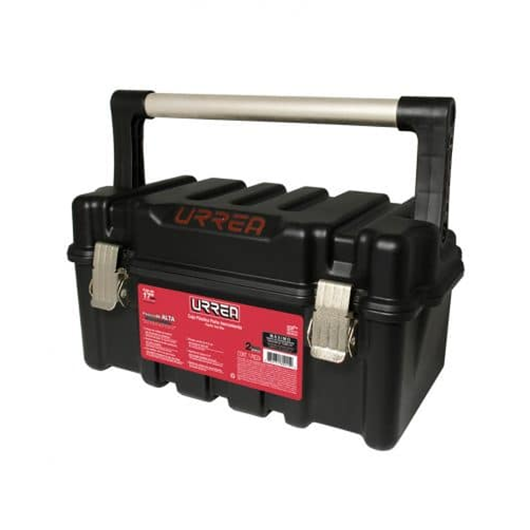 Caja portaherramientas plástica modular con organizador 18