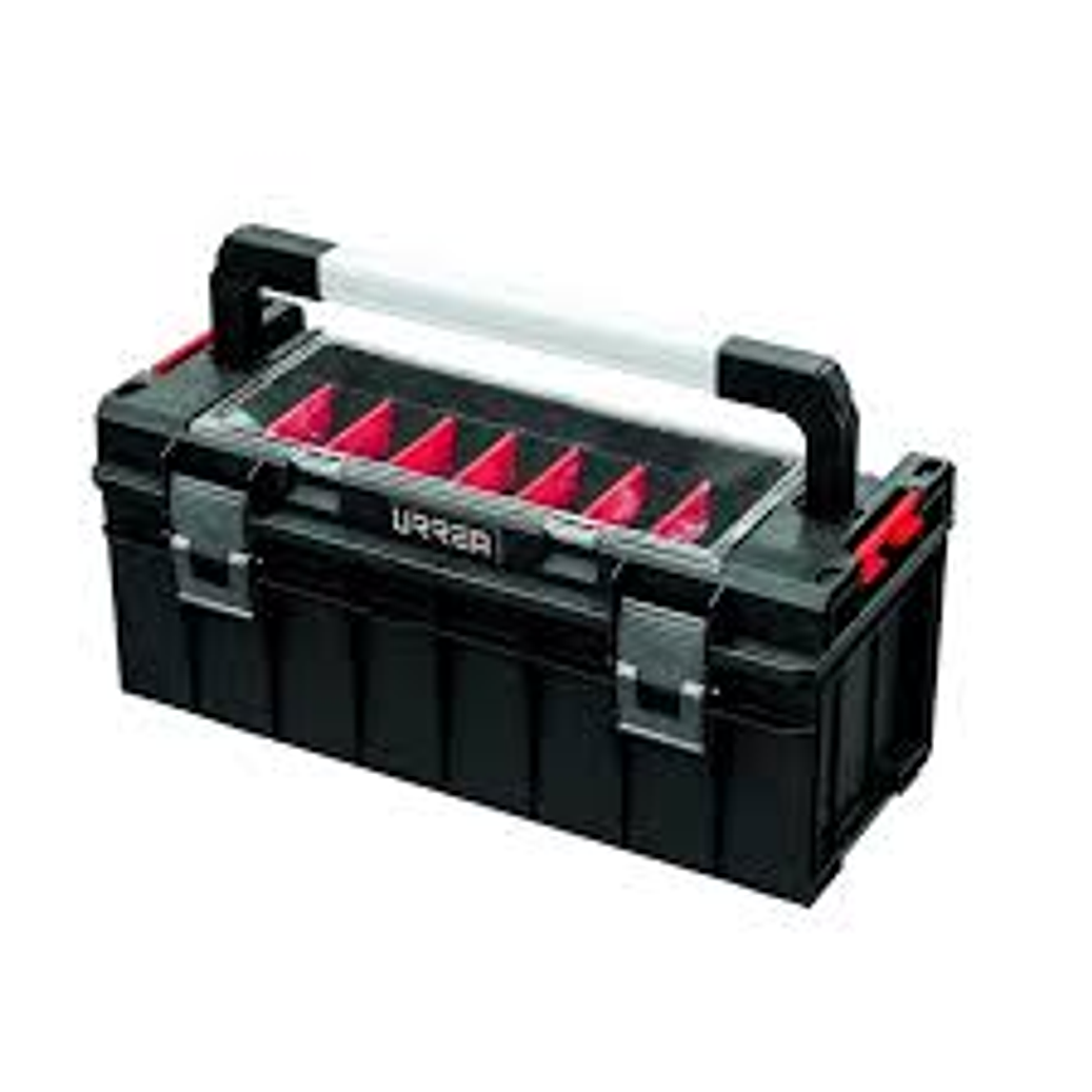 Caja portaherramientas plástica modular con organizador 21