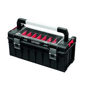 Caja portaherramientas plástica modular con organizador 21